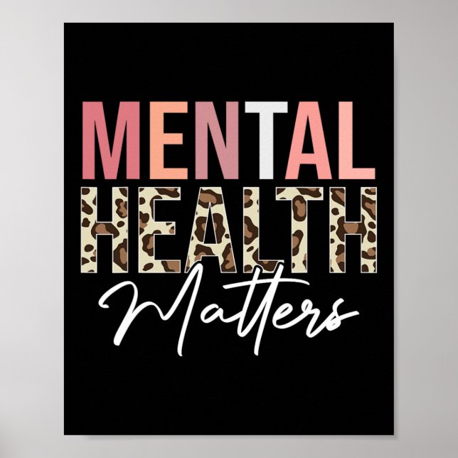 Affiche Problèmes de santé Leopard Santé mentale de l'homm (Devant)