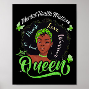 Affiche Problèmes de santé mentale aux États-Unis Femme Gu