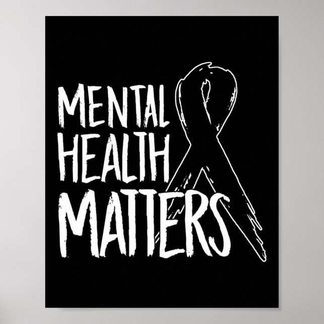 Affiche Problèmes De Santé Mentale Conception Suicide Pour (Devant)