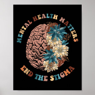 Affiche Problèmes de santé mentale de la stigmatisation Se