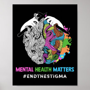 Affiche Problèmes de santé mentale de la stigmatisation Se
