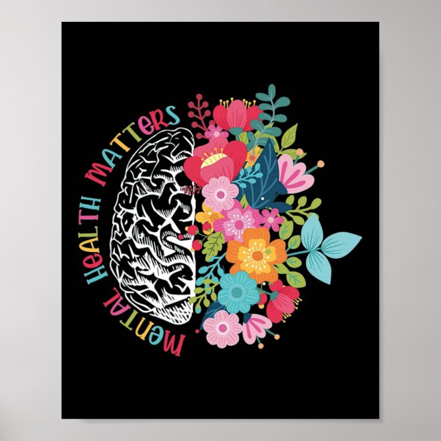 Affiche Problèmes de santé mentale Inspirationnel (Devant)