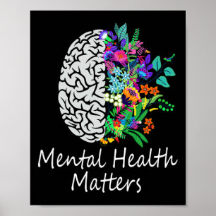 Affiche Problèmes de santé mentale Maladie cérébrale Santé