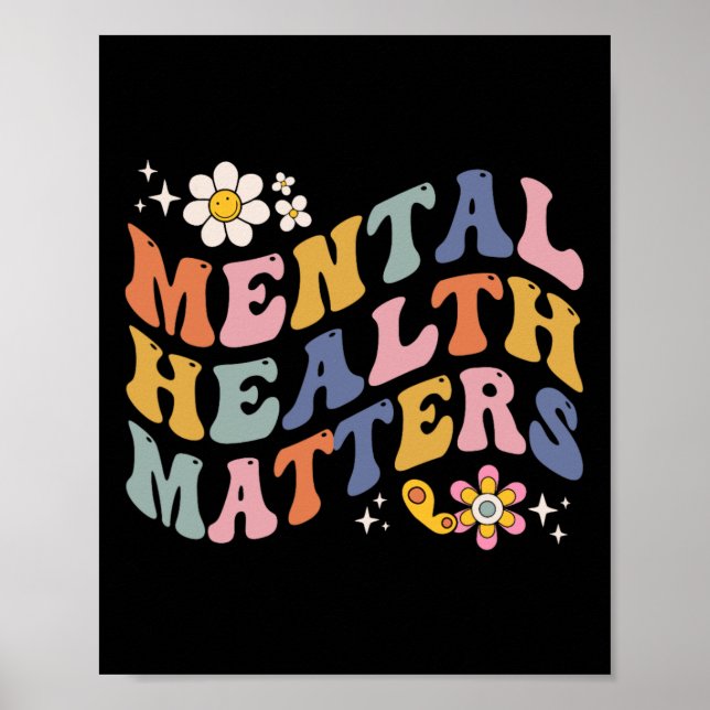 Affiche Problèmes de santé mentale maladie du cerveau huma (Devant)