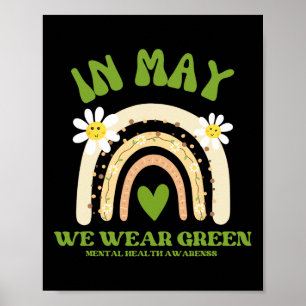 Affiche Problèmes de santé mentale Nous portons une santé 