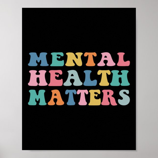 Affiche Problèmes de santé mentale Préppy esthétique color (Devant)