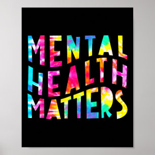 Affiche Problèmes de santé mentale Tie Dye Santé mentale c