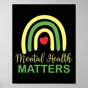 Affiche Problèmes de santé Rainbow Retro Sensibilisation n