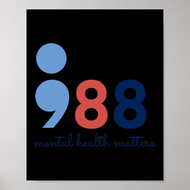 Affiche Problèmes de santé Semicolon Suicide Hotline Preve (Devant)