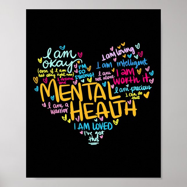 Affiche Problèmes de santé Sensibilisation Coeurs Fête des (Devant)