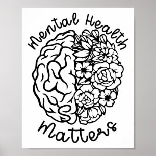 Affiche Problèmes de sensibilisation à la santé Fleurs Cer