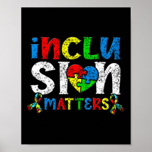 Affiche Problèmes d'inclusion Autistes Autist Autistic Sup