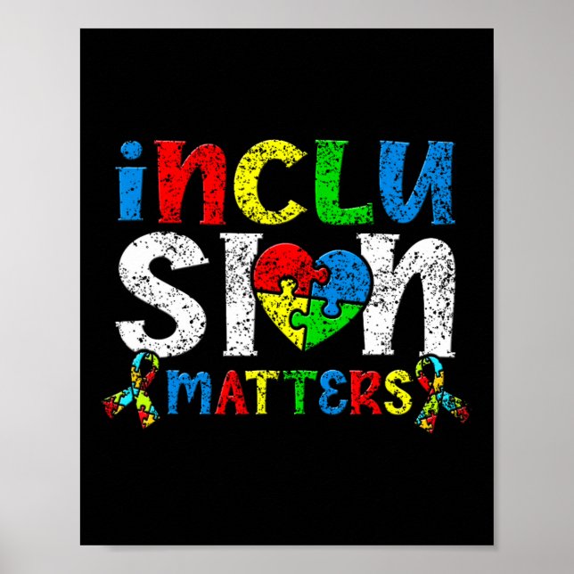 Affiche Problèmes d'inclusion Autistes Autist Autistic Sup (Devant)