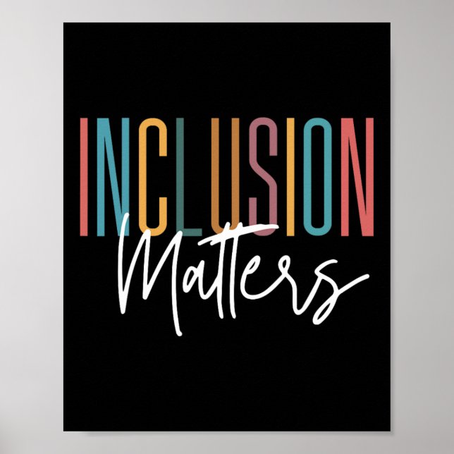 Affiche Problèmes d'inclusion d'acceptation de sensibilisa (Devant)