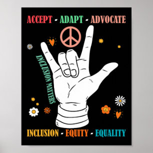 Affiche Problèmes d'inclusion Sensibilisation sur l'autism