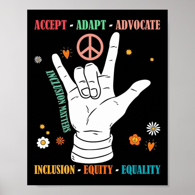 Affiche Problèmes d'inclusion Sensibilisation sur l'autism (Devant)