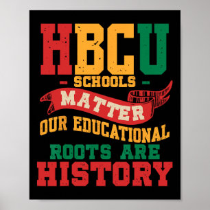 Affiche Problèmes scolaires des collèges noirs HBCU Afriqu