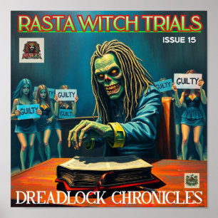 AFFICHE PROCÈS DE RASTA WITCH - DREADLOCK CHRONICLES NUMÉR