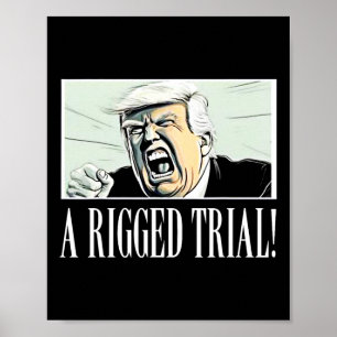 Affiche Procès rangé ! ! ! Trump 2024 Maga Sarcastic Polit