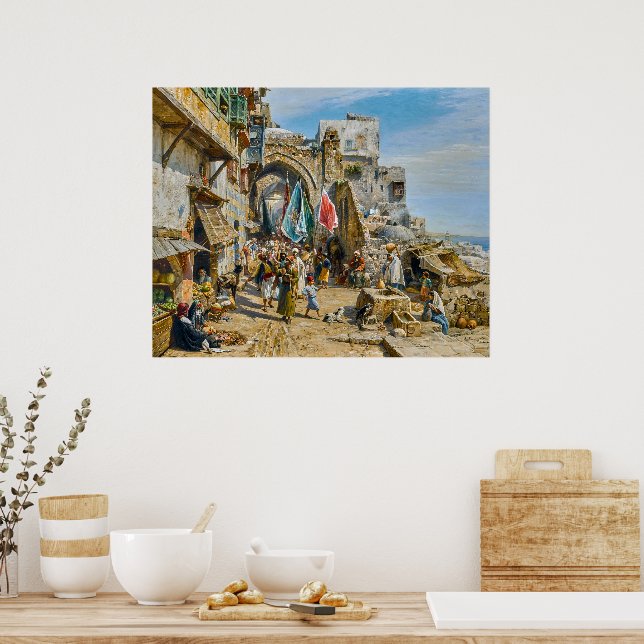Affiche Procession à Jaffa | Gustav Bauernfeind | (Cuisine)