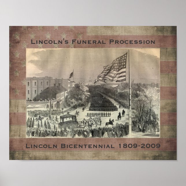 Affiche Procession funéraire d'Abraham Lincoln (Devant)