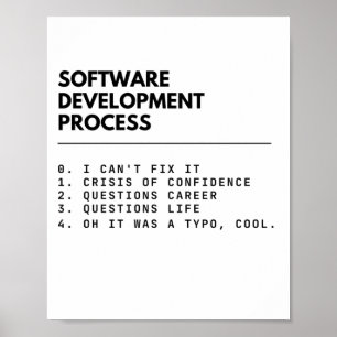 Affiche Processus de développement de logiciels Drôles de
