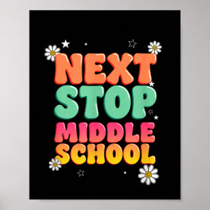 Affiche Prochaine étape groovy collège rétro remise des di
