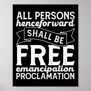 Affiche Proclamation d'émancipation d'Abraham Lincoln June