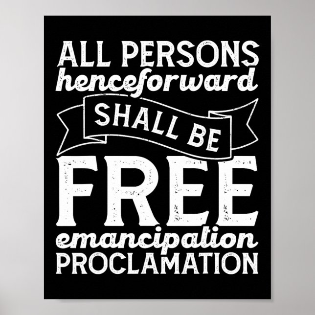 Affiche Proclamation d'émancipation d'Abraham Lincoln June (Devant)
