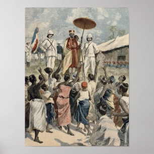 Affiche Proclamation du nouveau roi du Dahomey