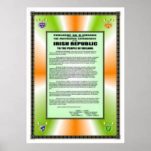 AFFICHE PROCLAMATION IRLANDAISE