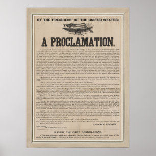 Affiche Proclamation préliminaire sur l'émancipation