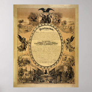 Affiche Proclamation sur l'émancipation (Publiée en 1886)