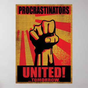 AFFICHE PROCRASTINATEURS UNIS DEMAIN