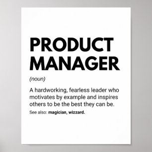 Affiche Product Manager Funny Boss Definition