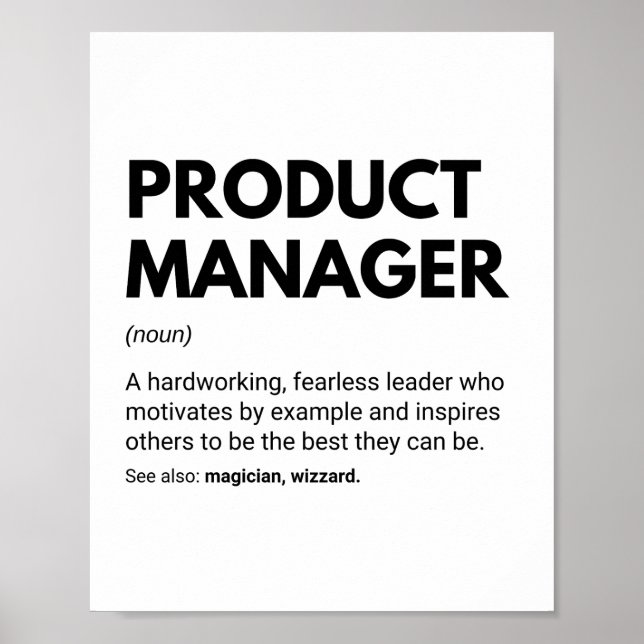 Affiche Product Manager Funny Boss Definition (Devant)