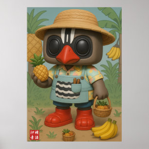 Affiche Producteur de banane et d'ananas Kagu