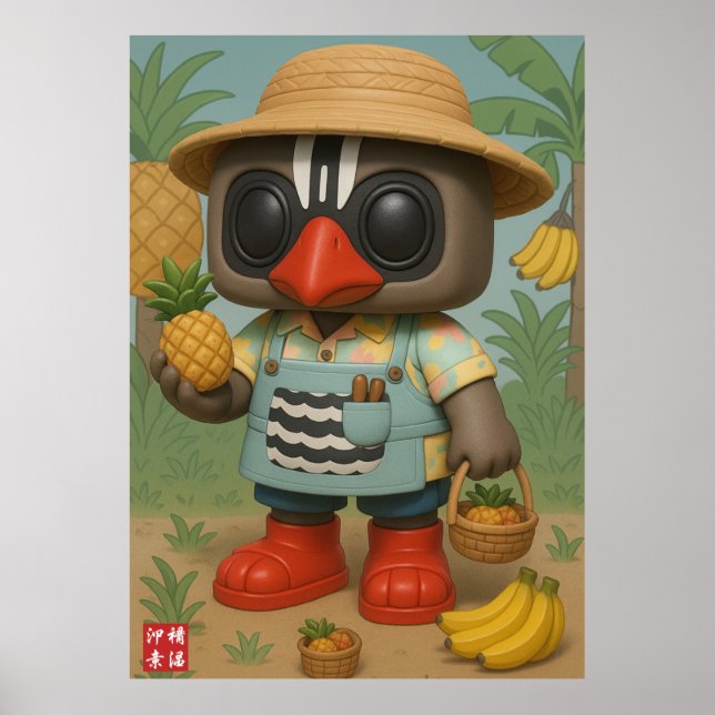 Affiche Producteur de banane et d'ananas Kagu (Devant)