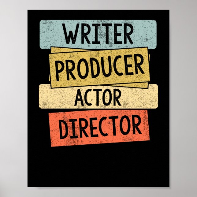 Affiche Producteur d'écriture acteur réalisateur réalisate (Devant)