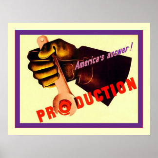 Affiche Production ~ Vintage Guerre mondiale 2