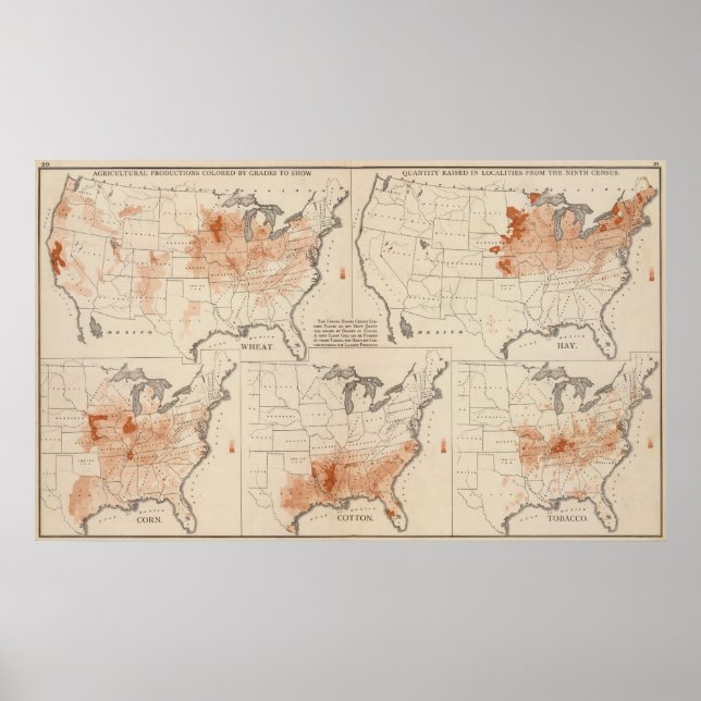 Affiche Productions agricoles aux États-Unis (Devant)