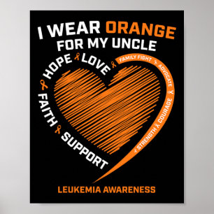 Affiche Produits Que Je Porte Orange Pour Mon Oncle Leukem