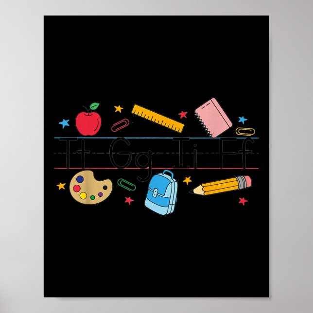 Affiche Prof Alphabet Maternelle Professeur appréciation T (Devant)