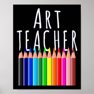 Affiche Prof d'art Cadeau d'artiste créatif pour la rentré
