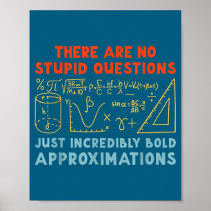 Affiche Prof de calcul drôle Amateur de maths Mathématique