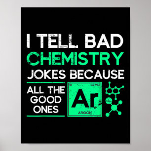 Affiche Prof de chimie drôle Cadeau de science chimie 