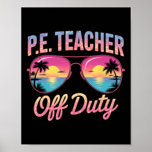 Affiche Prof de gym sarcastique hors service vacances plag