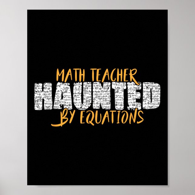 Affiche Prof de maths Amateur de maths effrayant Halloween (Devant)