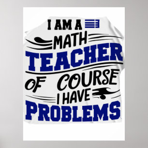 Affiche Prof de maths Blague