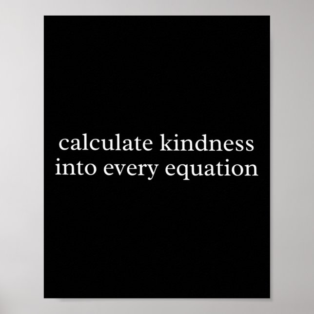 Affiche Prof de maths calcule la gentillesse dans chaque é (Devant)
